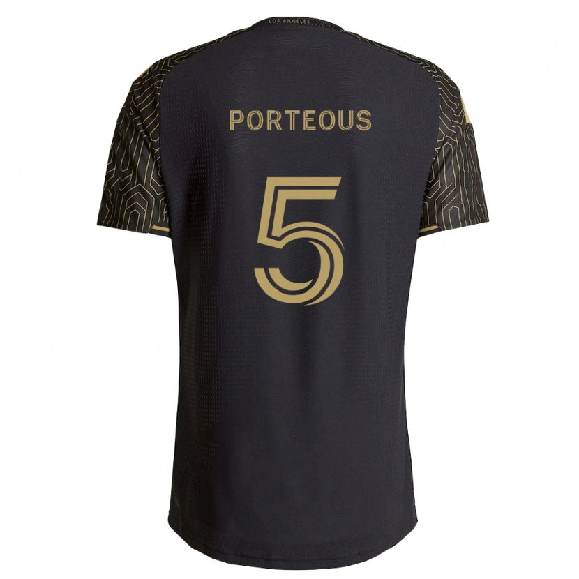 Danxen Enfant Maillot Ryan Porteous #5 Marron Noir Tenues Domicile 2026/27 T-Shirt