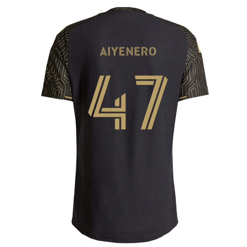 Danxen Enfant Maillot Marius Aiyenero #47 Marron Noir Tenues Domicile 2026/27 T-Shirt