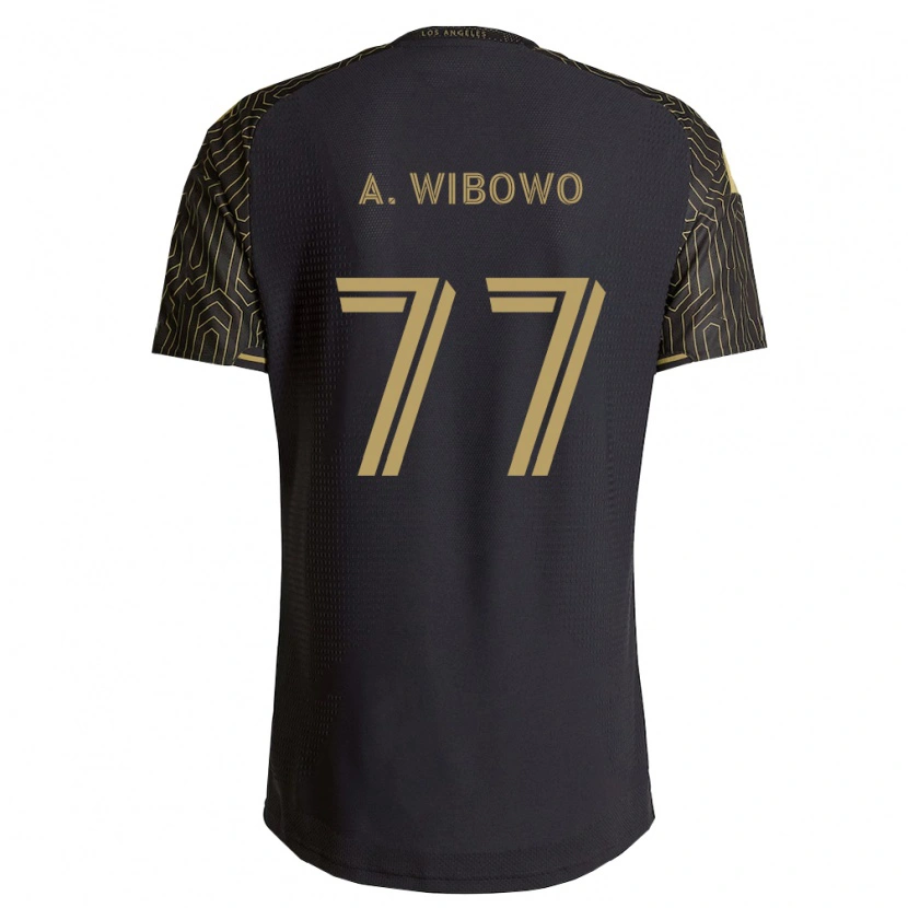 Danxen Enfant Maillot Adrian Wibowo #77 Marron Noir Tenues Domicile 2026/27 T-Shirt