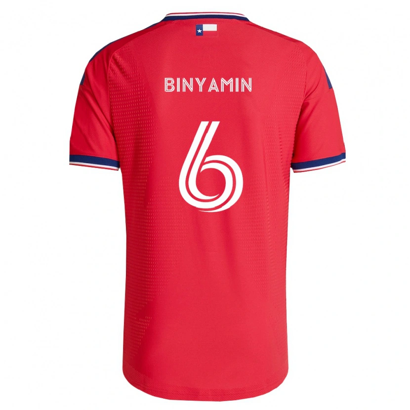 Danxen Enfant Maillot Ran Binyamin #6 Rouge Bleu Blanc Tenues Domicile 2026/27 T-Shirt