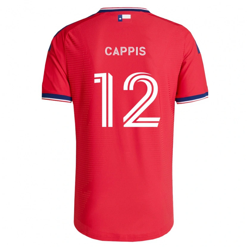 Danxen Enfant Maillot Christian Cappis #12 Rouge Bleu Blanc Tenues Domicile 2026/27 T-Shirt