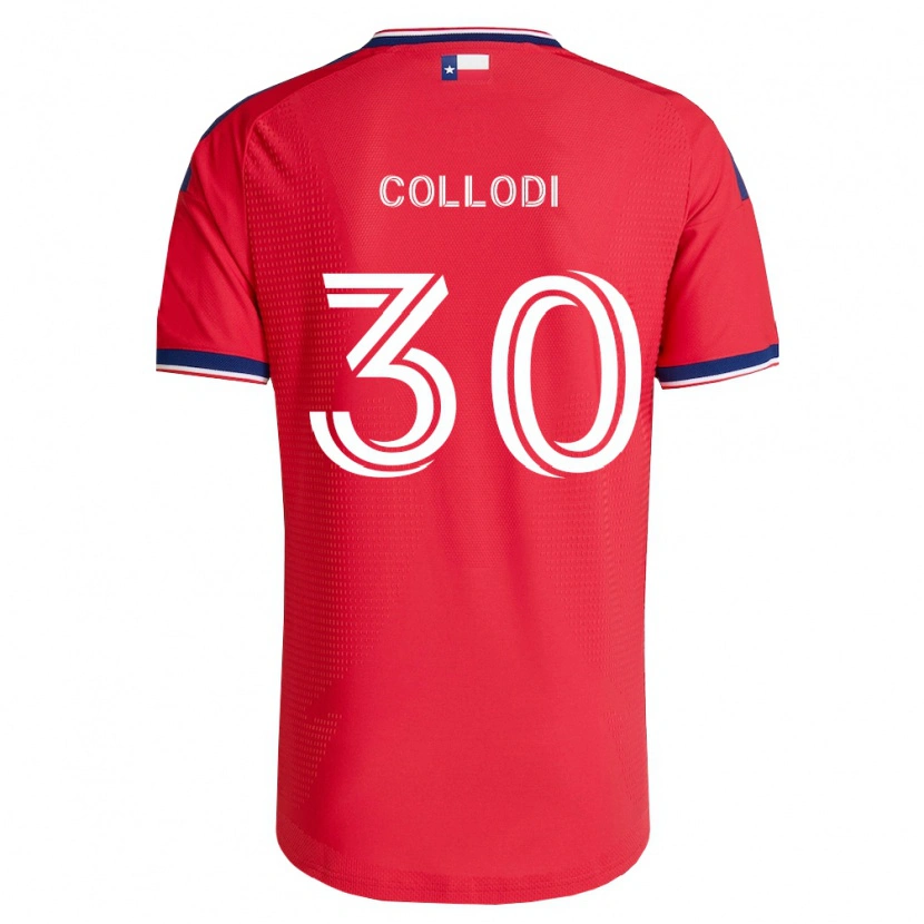Danxen Enfant Maillot Michael Collodi #30 Rouge Bleu Blanc Tenues Domicile 2026/27 T-Shirt