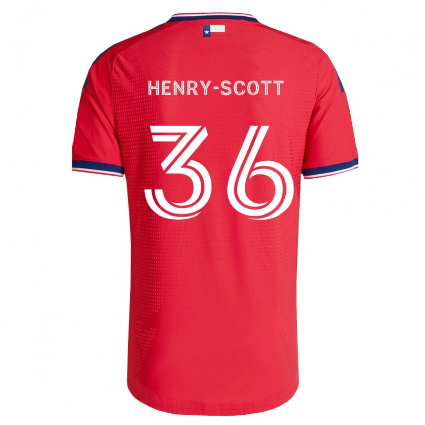 Danxen Enfant Maillot Malik Henry-Scott #36 Rouge Bleu Blanc Tenues Domicile 2026/27 T-Shirt