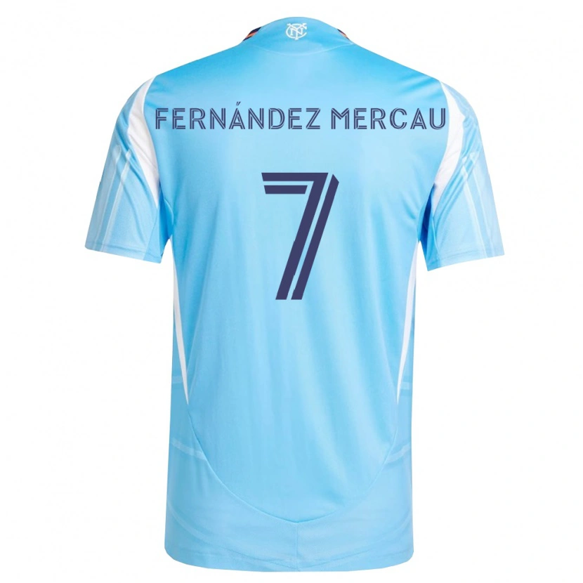 Danxen Enfant Maillot Nicolás Fernández Mercau #7 Bleu Ciel Blanc Tenues Domicile 2026/27 T-Shirt
