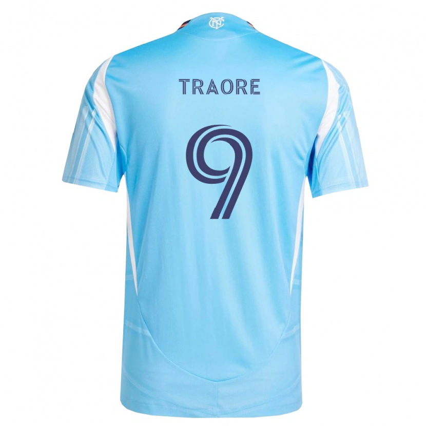 Danxen Enfant Maillot Bénie Traoré #9 Bleu Ciel Blanc Tenues Domicile 2026/27 T-Shirt
