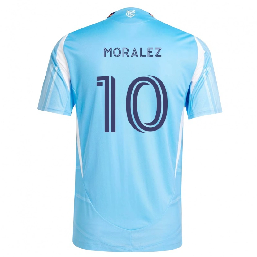 Danxen Enfant Maillot Maxi Moralez #10 Bleu Ciel Blanc Tenues Domicile 2026/27 T-Shirt