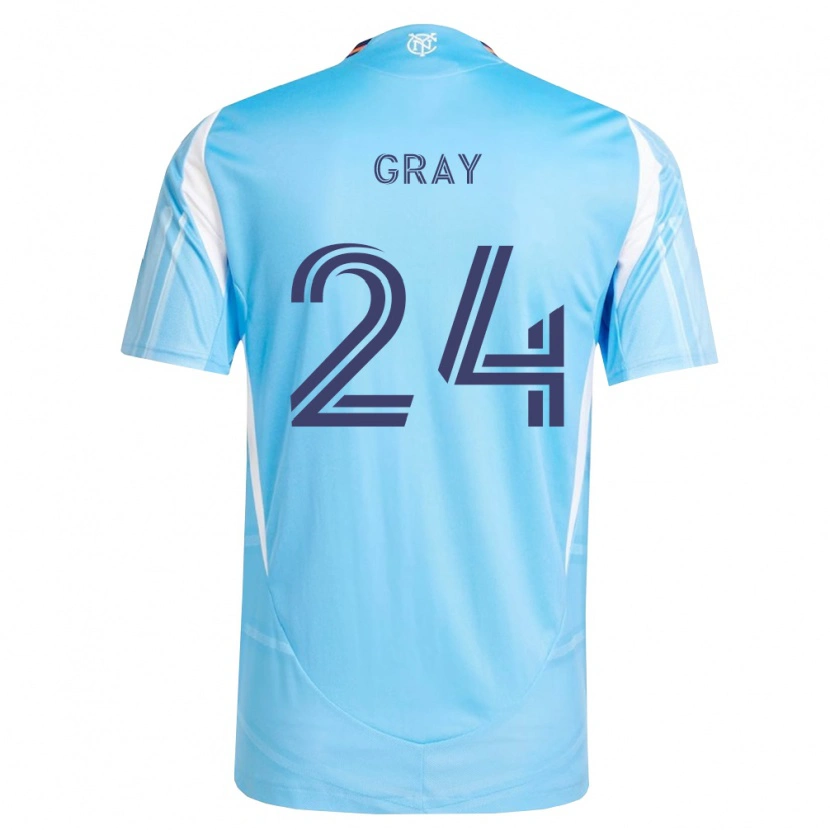 Danxen Enfant Maillot Tayvon Gray #24 Bleu Ciel Blanc Tenues Domicile 2026/27 T-Shirt