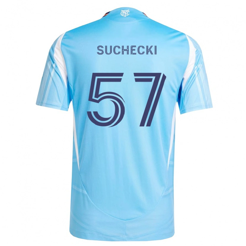 Danxen Enfant Maillot Joe Suchecki #57 Bleu Ciel Blanc Tenues Domicile 2026/27 T-Shirt