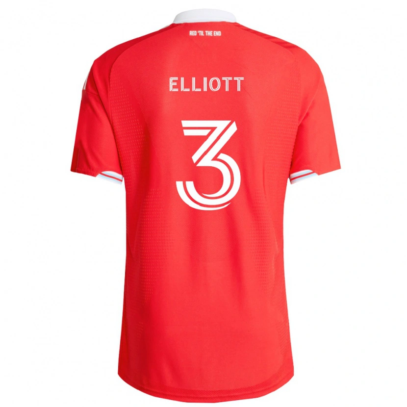 Danxen Enfant Maillot Jack Elliott #3 Rouge Bleu Foncé Blanc Tenues Domicile 2026/27 T-Shirt