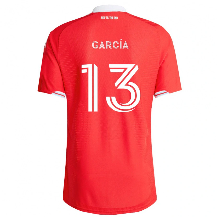 Danxen Enfant Maillot Deijan García #13 Rouge Bleu Foncé Blanc Tenues Domicile 2026/27 T-Shirt