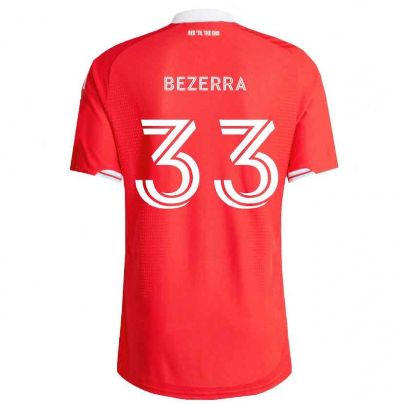Danxen Enfant Maillot Victor Bezerra #33 Rouge Bleu Foncé Blanc Tenues Domicile 2026/27 T-Shirt