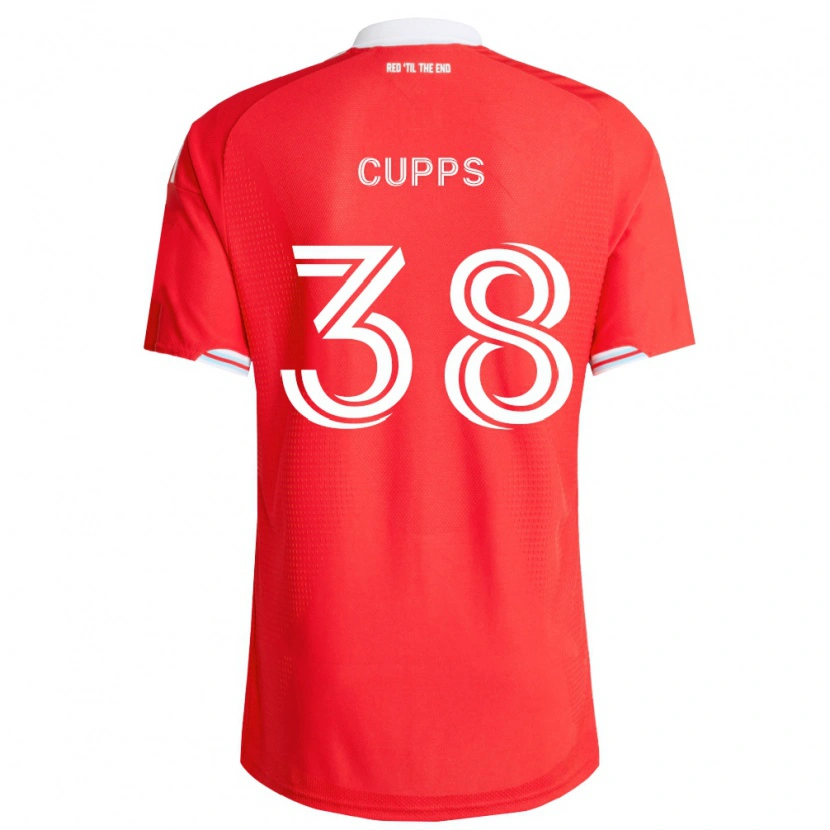 Danxen Enfant Maillot Christopher Cupps #38 Rouge Bleu Foncé Blanc Tenues Domicile 2026/27 T-Shirt