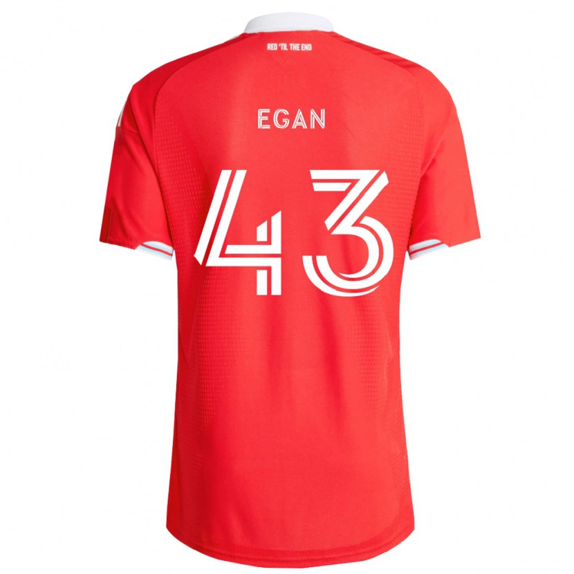 Danxen Enfant Maillot Noah Egan #43 Rouge Bleu Foncé Blanc Tenues Domicile 2026/27 T-Shirt