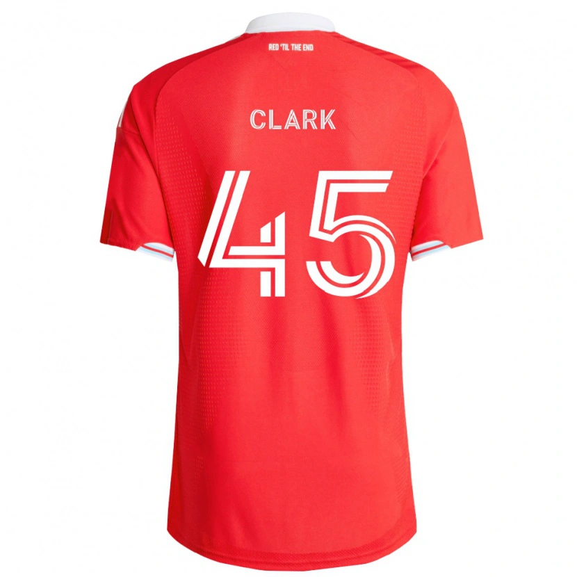 Danxen Enfant Maillot Mateo Clark #45 Rouge Bleu Foncé Blanc Tenues Domicile 2026/27 T-Shirt