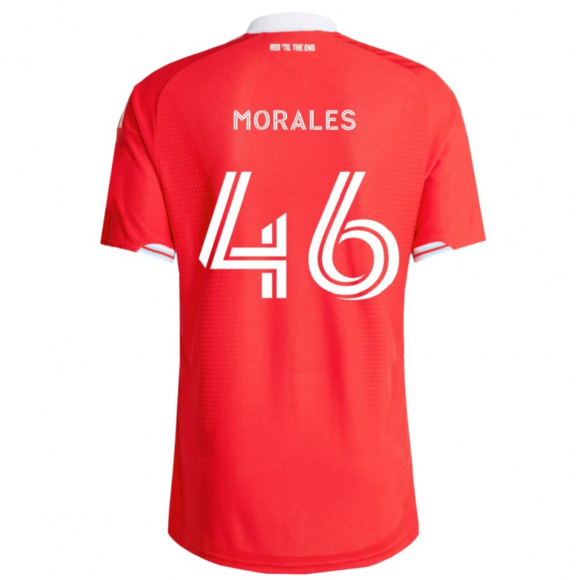 Danxen Enfant Maillot Christopher Morales #46 Rouge Bleu Foncé Blanc Tenues Domicile 2026/27 T-Shirt