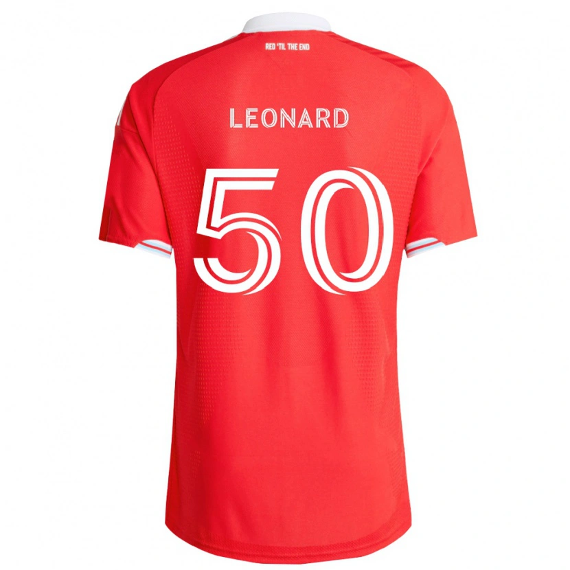 Danxen Enfant Maillot Eric Leonard #50 Rouge Bleu Foncé Blanc Tenues Domicile 2026/27 T-Shirt