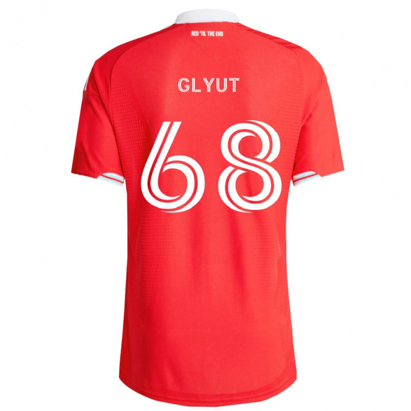 Danxen Enfant Maillot Vitaliy Glyut #68 Rouge Bleu Foncé Blanc Tenues Domicile 2026/27 T-Shirt