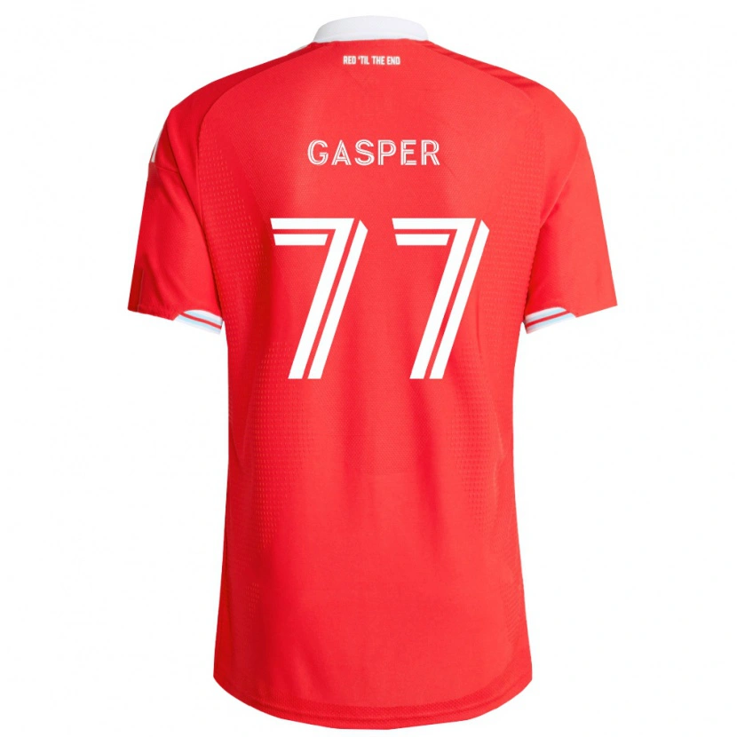Danxen Enfant Maillot Chase Gasper #77 Rouge Bleu Foncé Blanc Tenues Domicile 2026/27 T-Shirt