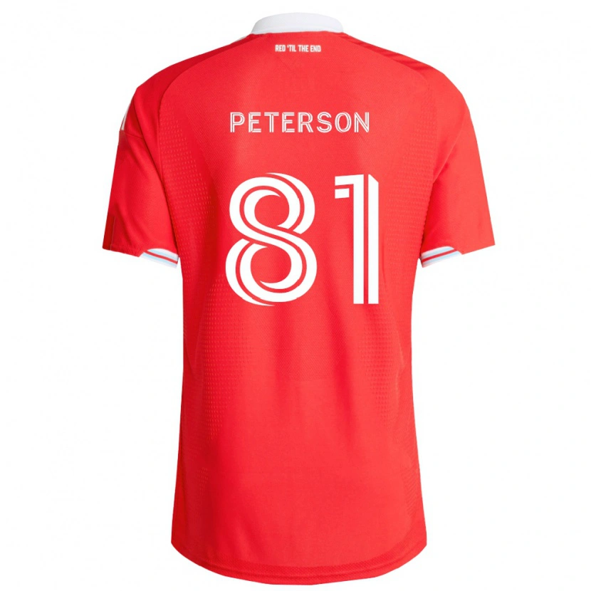 Danxen Enfant Maillot Lukas Peterson #81 Rouge Bleu Foncé Blanc Tenues Domicile 2026/27 T-Shirt