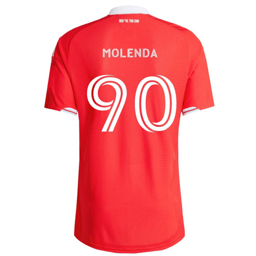 Danxen Enfant Maillot David Molenda #90 Rouge Bleu Foncé Blanc Tenues Domicile 2026/27 T-Shirt