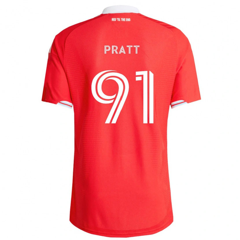 Danxen Enfant Maillot Owen Pratt #91 Rouge Bleu Foncé Blanc Tenues Domicile 2026/27 T-Shirt