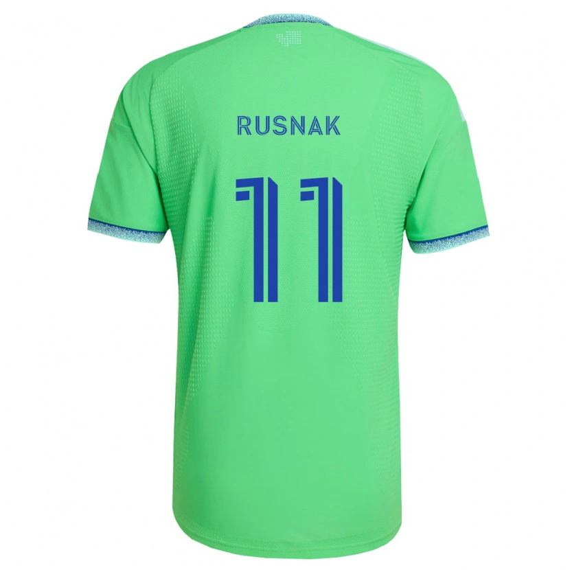 Danxen Enfant Maillot Albert Rusnák #11 Vert Bleu Clair Tenues Domicile 2026/27 T-Shirt