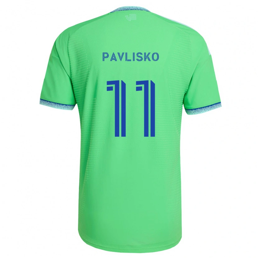 Danxen Enfant Maillot Kirsten Pavlisko #11 Vert Bleu Clair Tenues Domicile 2026/27 T-Shirt