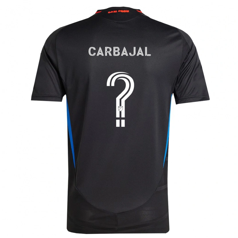 Danxen Enfant Maillot Sebastian Carbajal #0 Bleu Blanc Noir Tenues Domicile 2026/27 T-Shirt
