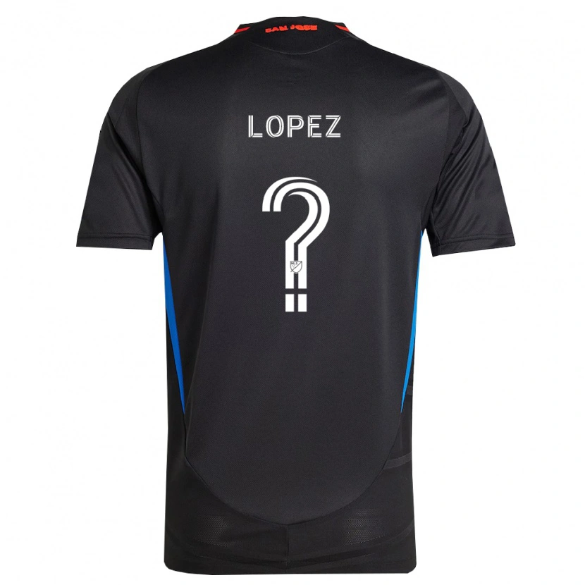 Danxen Enfant Maillot Mateo Lopez #0 Bleu Blanc Noir Tenues Domicile 2026/27 T-Shirt