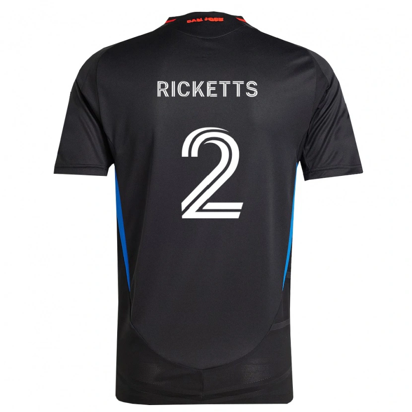 Danxen Enfant Maillot Jamar Ricketts #2 Bleu Blanc Noir Tenues Domicile 2026/27 T-Shirt