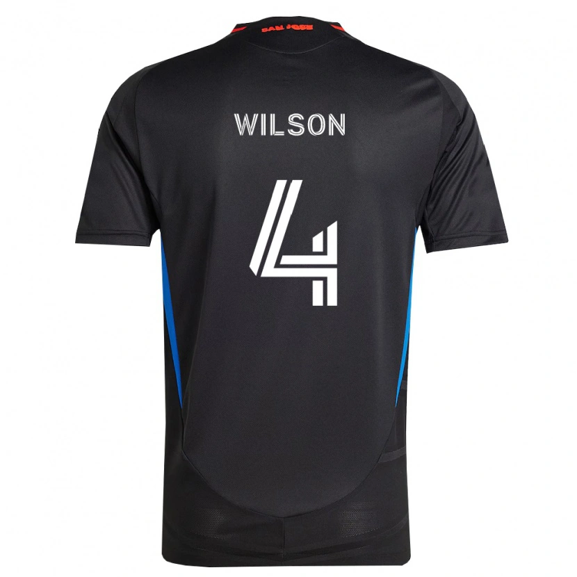Danxen Enfant Maillot Bruno Wilson #4 Bleu Blanc Noir Tenues Domicile 2026/27 T-Shirt