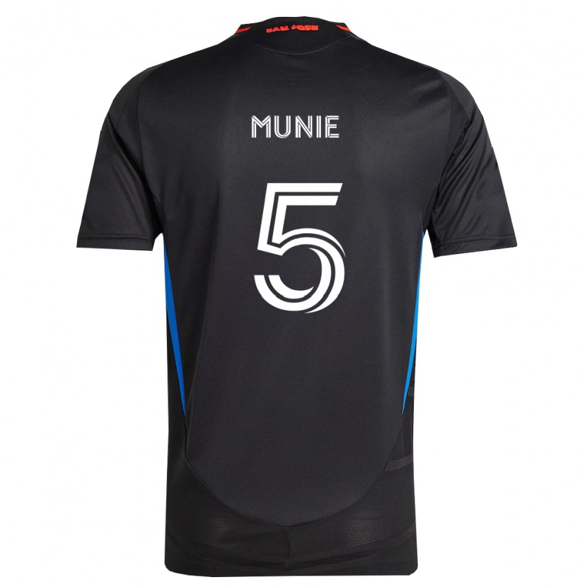 Danxen Enfant Maillot Daniel Munie #5 Bleu Blanc Noir Tenues Domicile 2026/27 T-Shirt