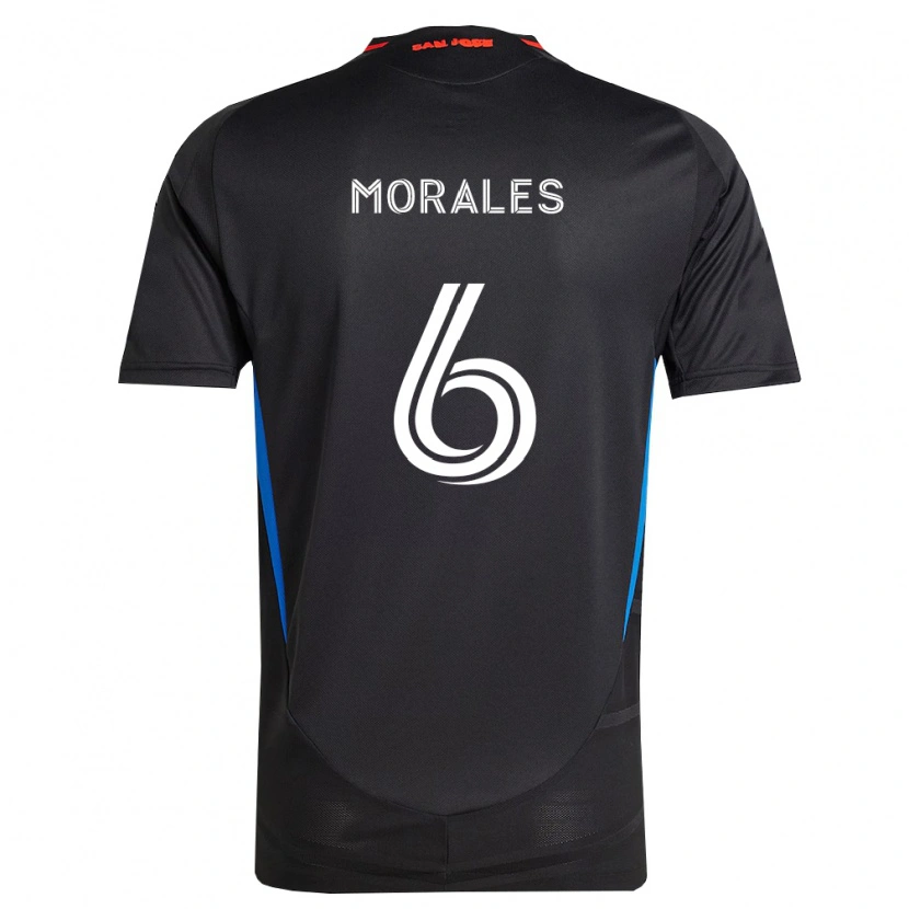 Danxen Enfant Maillot Alfredo Morales #6 Bleu Blanc Noir Tenues Domicile 2026/27 T-Shirt