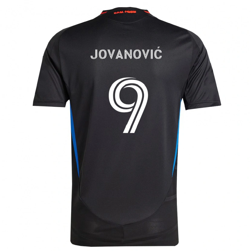 Danxen Enfant Maillot Luka Jovanović #9 Bleu Blanc Noir Tenues Domicile 2026/27 T-Shirt