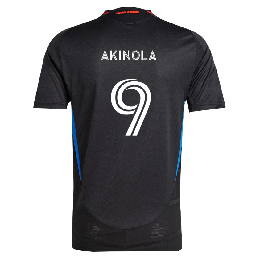 Danxen Enfant Maillot Ayo Akinola #9 Bleu Blanc Noir Tenues Domicile 2026/27 T-Shirt