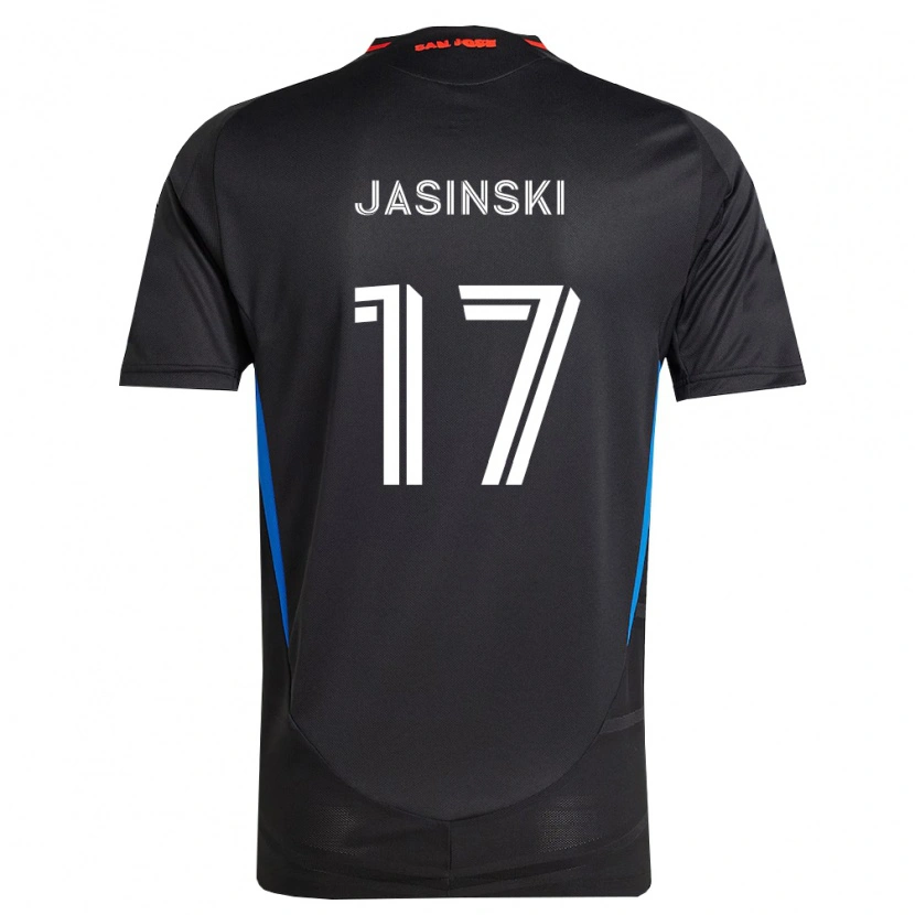 Danxen Enfant Maillot Jack Jasinski #17 Bleu Blanc Noir Tenues Domicile 2026/27 T-Shirt