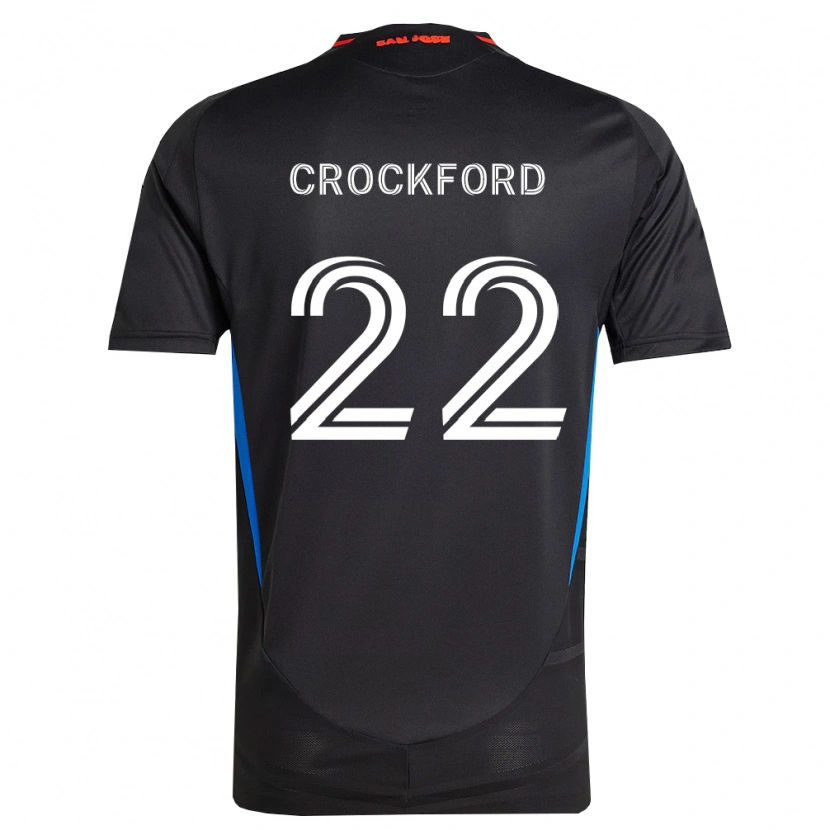 Danxen Enfant Maillot Nate Crockford #22 Bleu Blanc Noir Tenues Domicile 2026/27 T-Shirt