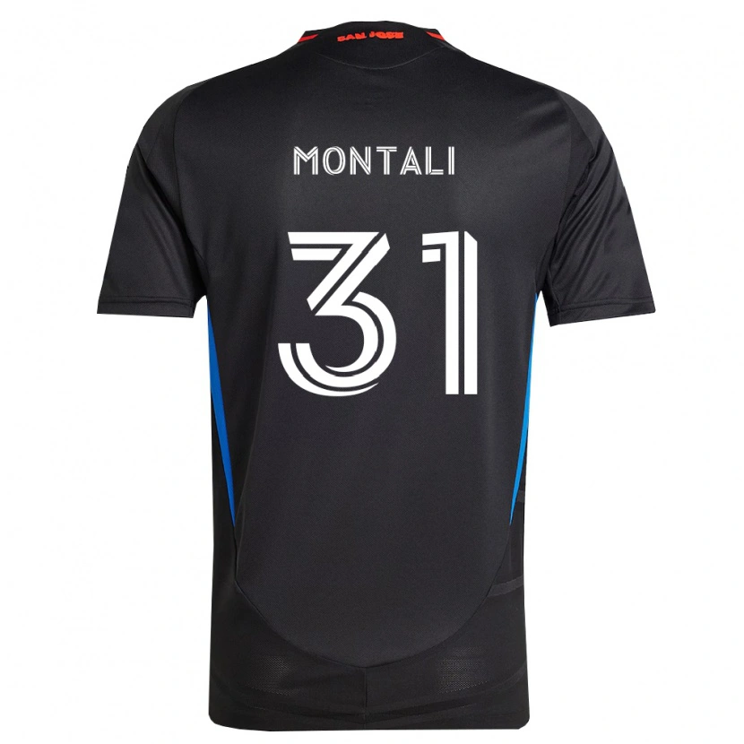 Danxen Enfant Maillot Francesco Montali #31 Bleu Blanc Noir Tenues Domicile 2026/27 T-Shirt