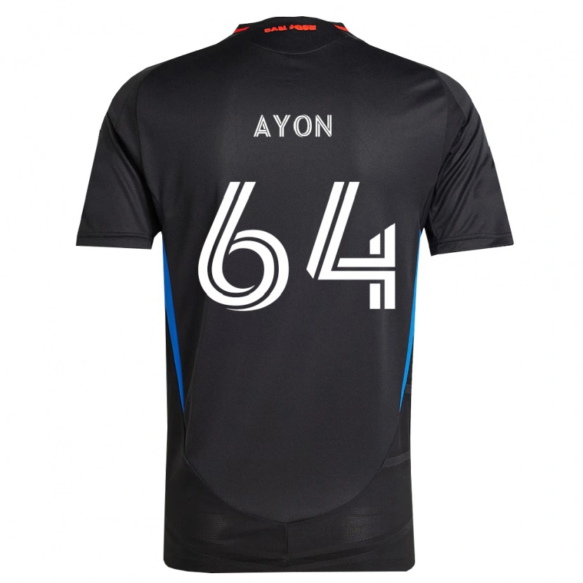 Danxen Enfant Maillot Jerry Ayon #64 Bleu Blanc Noir Tenues Domicile 2026/27 T-Shirt