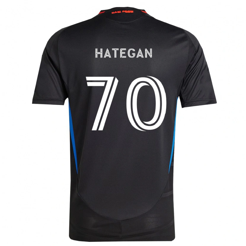 Danxen Enfant Maillot Roberto Hategan #70 Bleu Blanc Noir Tenues Domicile 2026/27 T-Shirt