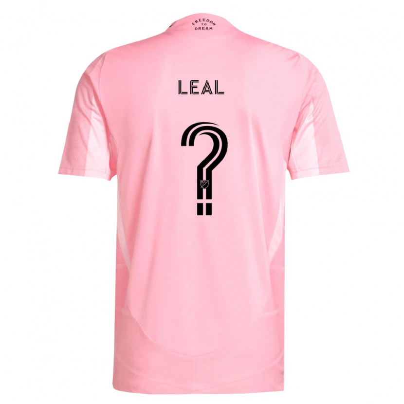 Danxen Enfant Maillot Gabriel Leal #0 Rose Noir Tenues Domicile 2026/27 T-Shirt