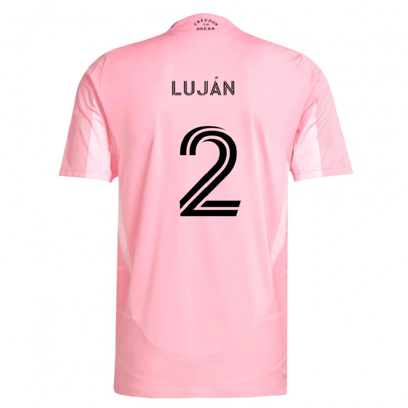 Danxen Enfant Maillot Gonzalo Luján #2 Rose Noir Tenues Domicile 2026/27 T-Shirt