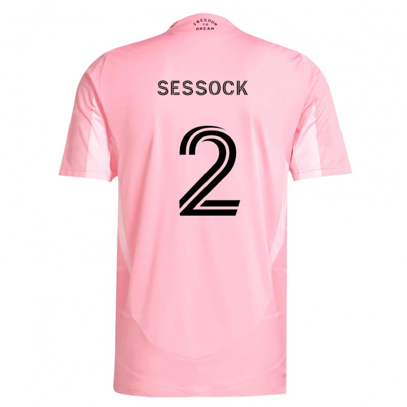 Danxen Enfant Maillot Nykolas Sessock #2 Rose Noir Tenues Domicile 2026/27 T-Shirt
