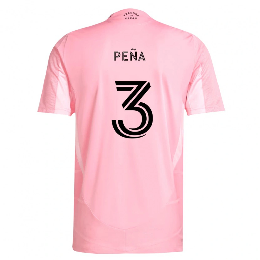 Danxen Enfant Maillot Luciano Pena #3 Rose Noir Tenues Domicile 2026/27 T-Shirt