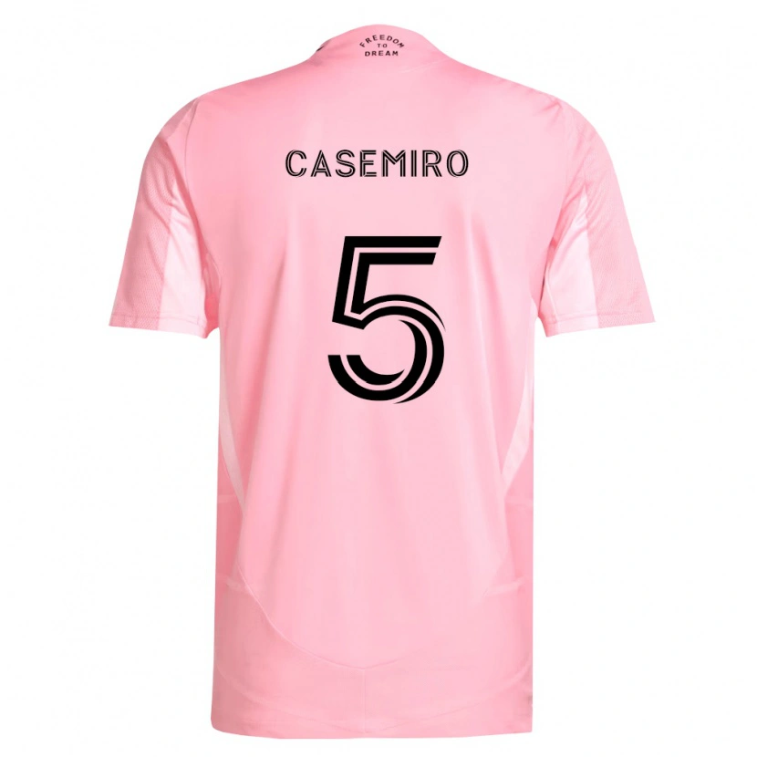 Danxen Enfant Maillot Casemiro #5 Rose Noir Tenues Domicile 2026/27 T-Shirt