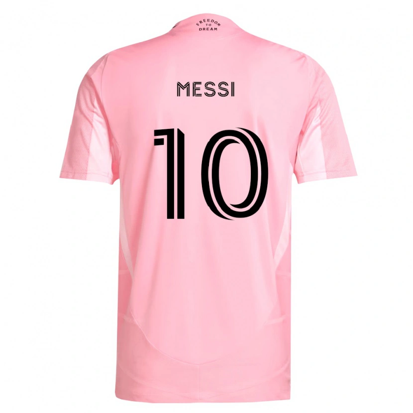Danxen Enfant Maillot Lionel Messi #10 Rose Noir Tenues Domicile 2026/27 T-Shirt
