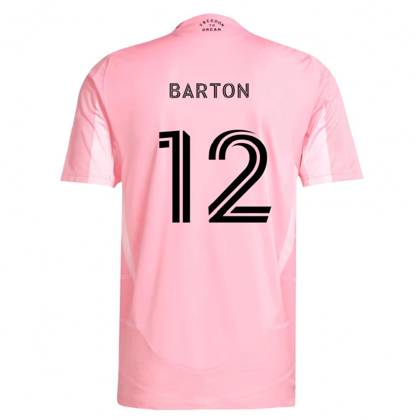 Danxen Enfant Maillot Tye Barton #12 Rose Noir Tenues Domicile 2026/27 T-Shirt