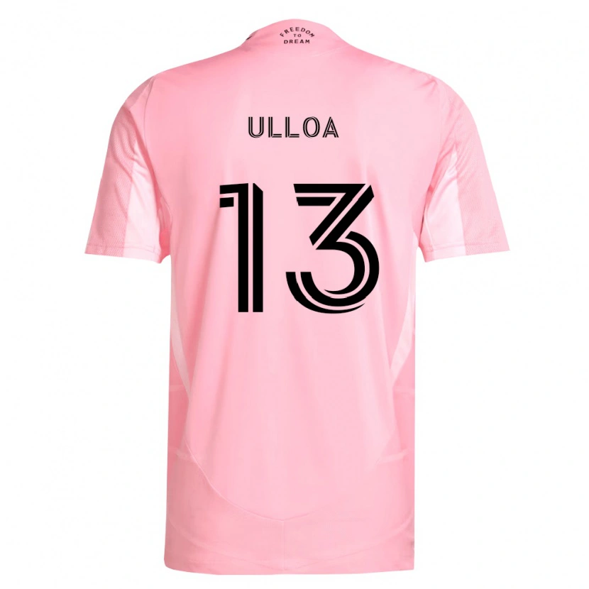 Danxen Enfant Maillot Víctor Ulloa #13 Rose Noir Tenues Domicile 2026/27 T-Shirt