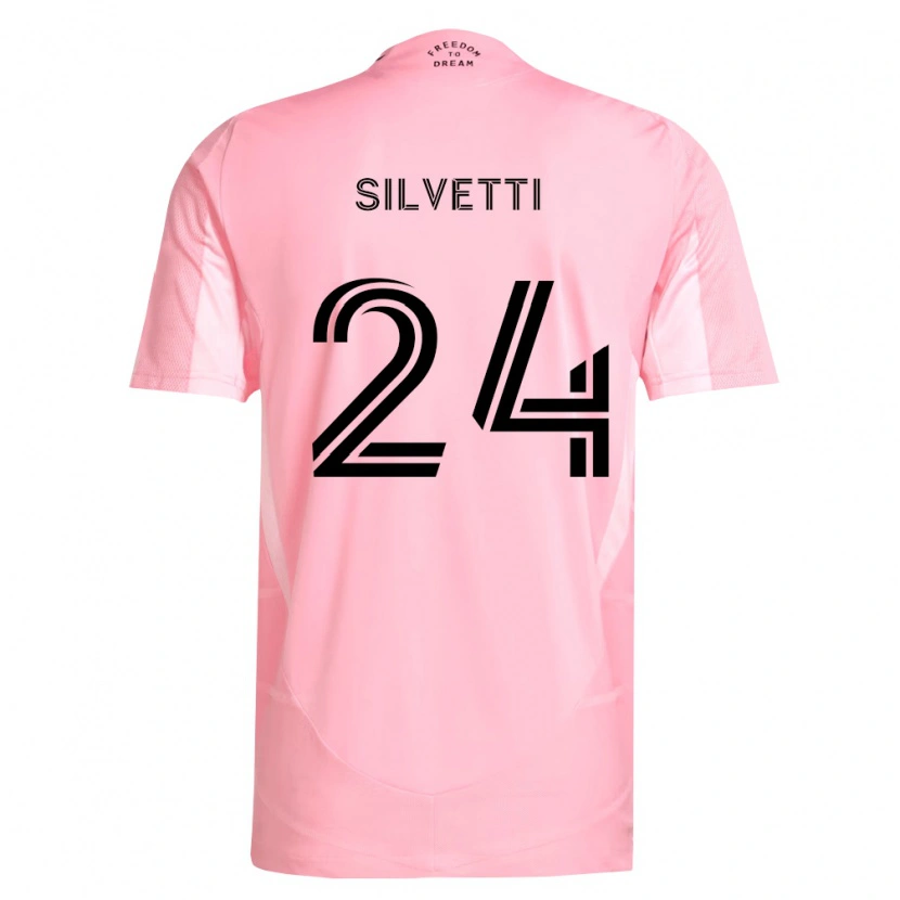 Danxen Enfant Maillot Mateo Silvetti #24 Rose Noir Tenues Domicile 2026/27 T-Shirt