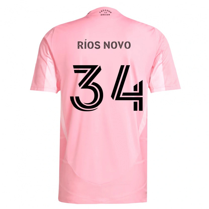Danxen Enfant Maillot Rocco Ríos Novo #34 Rose Noir Tenues Domicile 2026/27 T-Shirt